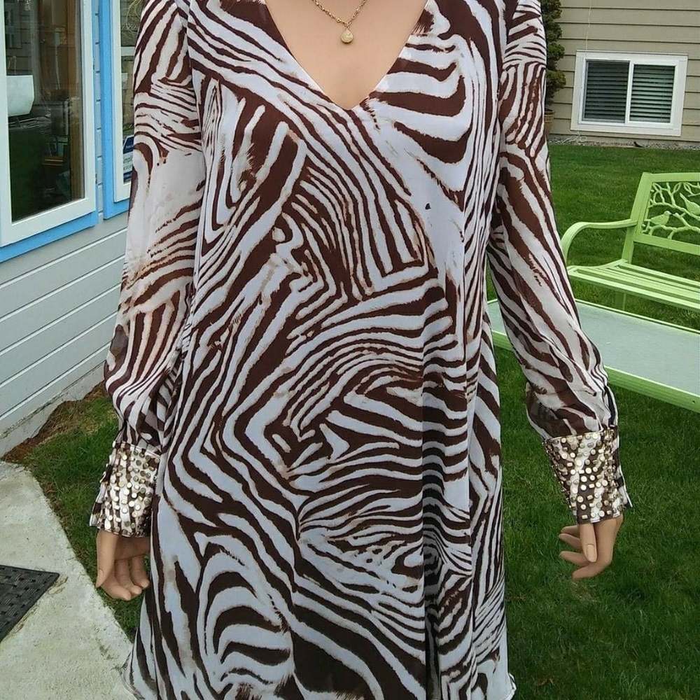 CALS Brown Zebra Dress